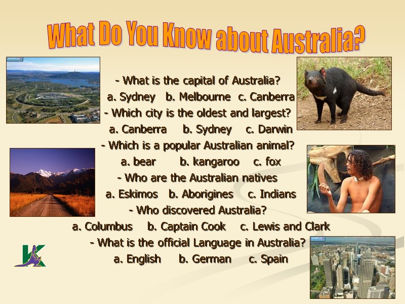 What Do You Know about Australia? - What is the capital of Australia? 